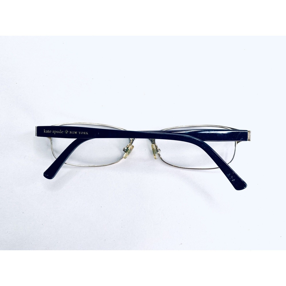 Kate Spade Blue Gold Cat Eye Glasses Polka Dot Temples Ambrosette 54 17 135 - Picture 5 of 11